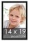 14x19 Modernist Black Picture Frame - UV Acrylic, Foam Board Backing, Hanging Hardware